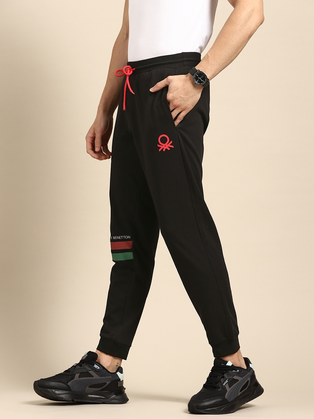 benetton track pants