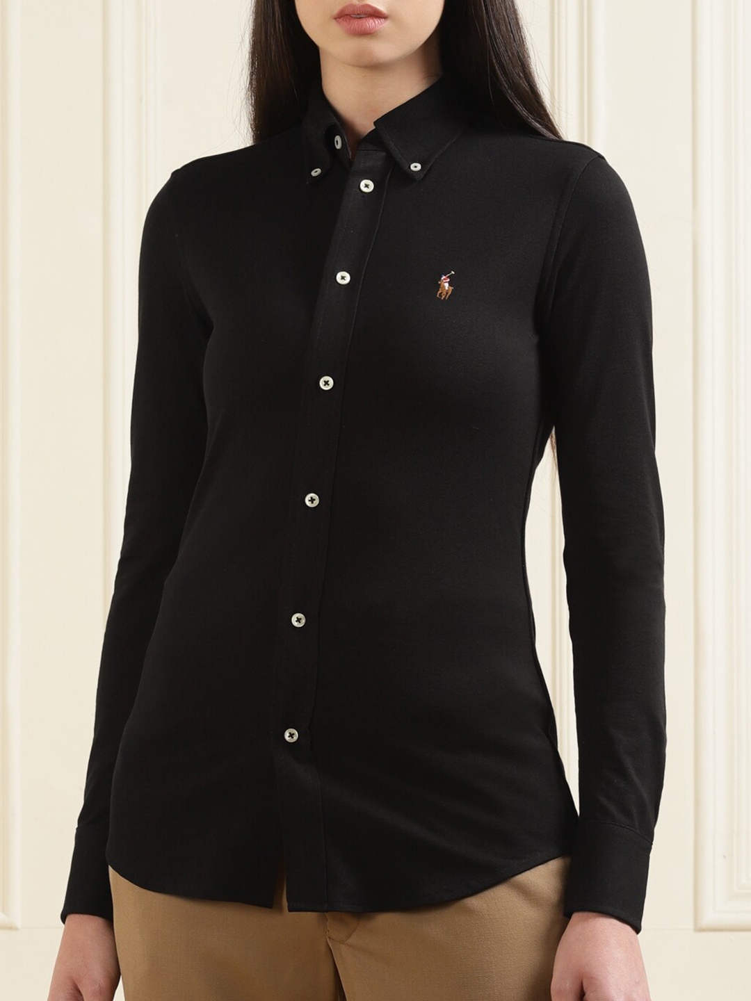 Buy Polo Ralph Lauren Women Black Cotton Casual Shirt Shirts For Women 17789844 Myntra 