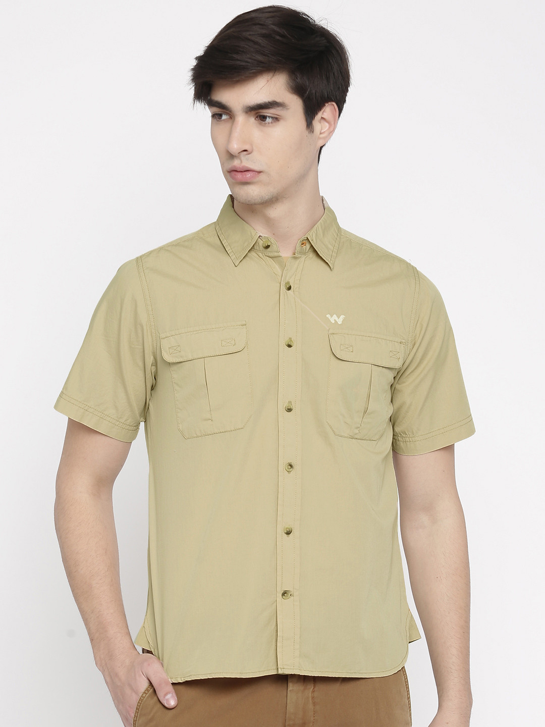 Buy Wildcraft Men Beige Solid Casual Hs Shirt Shirts for Men 1779566