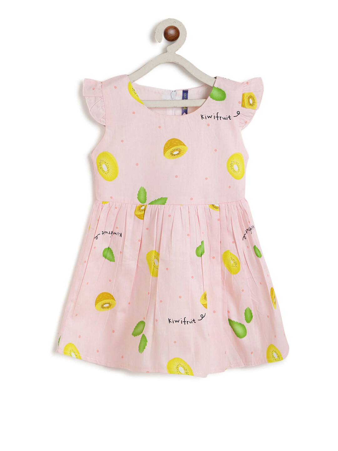 Buy Kids On Board Pink Printed Cotton Dress Dresses for Girls