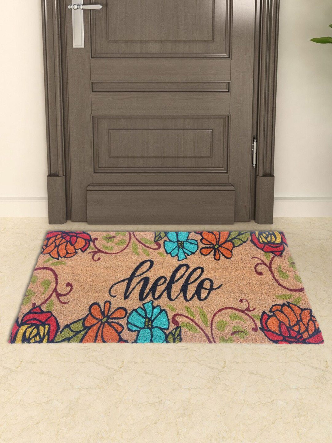 Buy Home Centre Multi Colored Printed Rectangular Doormats Doormats