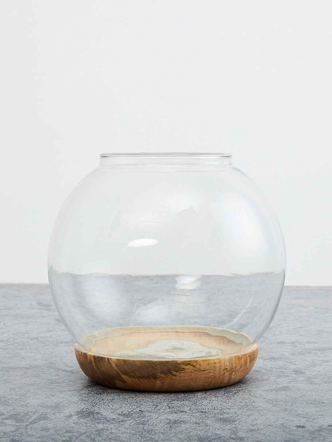Buy Home Centre Transparent Splendid Solid Glass Round Fish Bowl