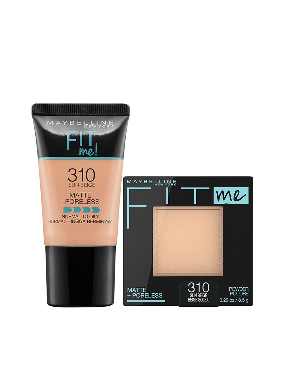 Buy Maybelline New York Fit Me As I Am Kit Foundation 310 & Pressed ...