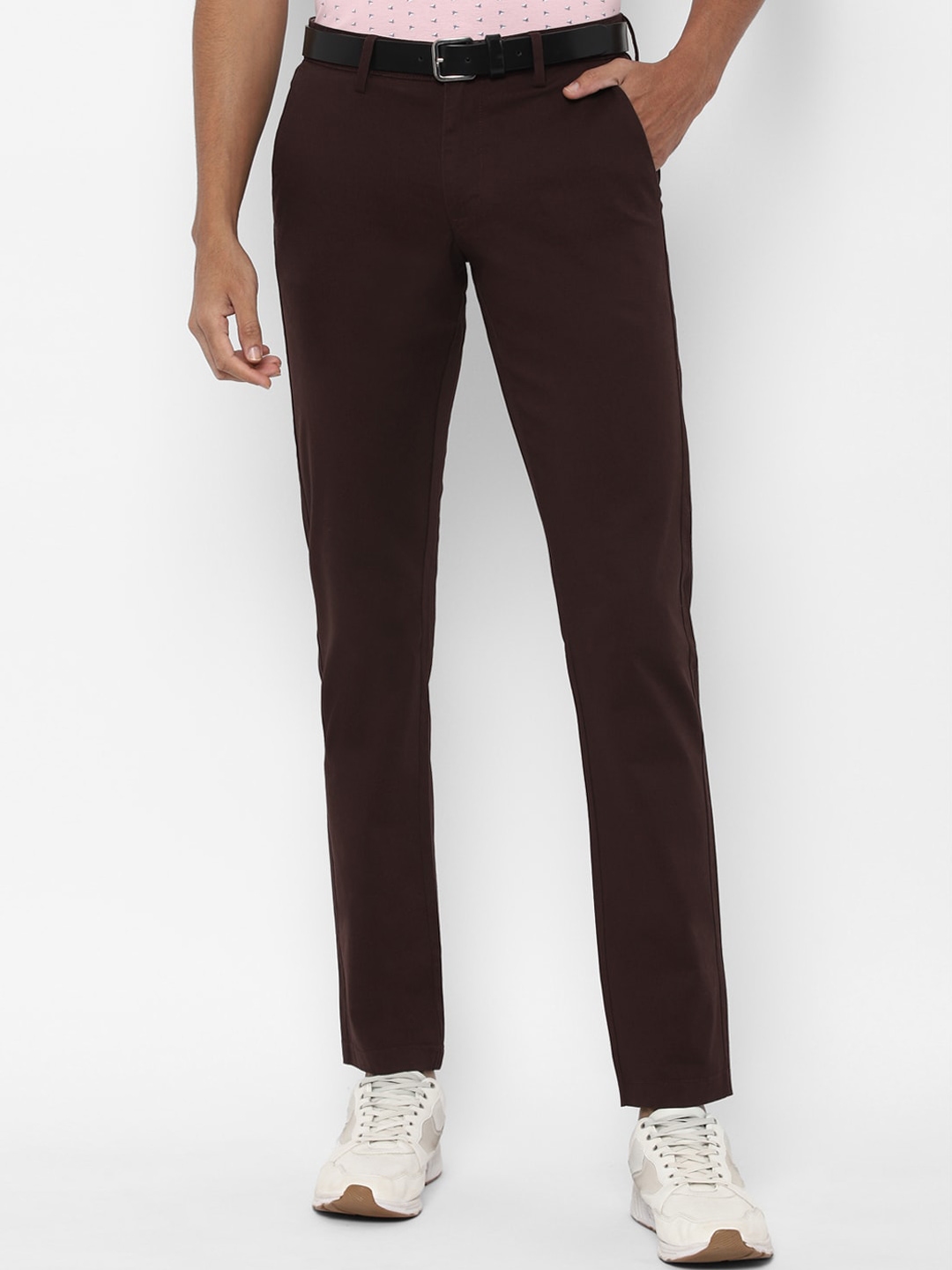 Buy Allen Solly Men Brown Slim Fit Trousers - Trousers for Men 17800308 ... image.