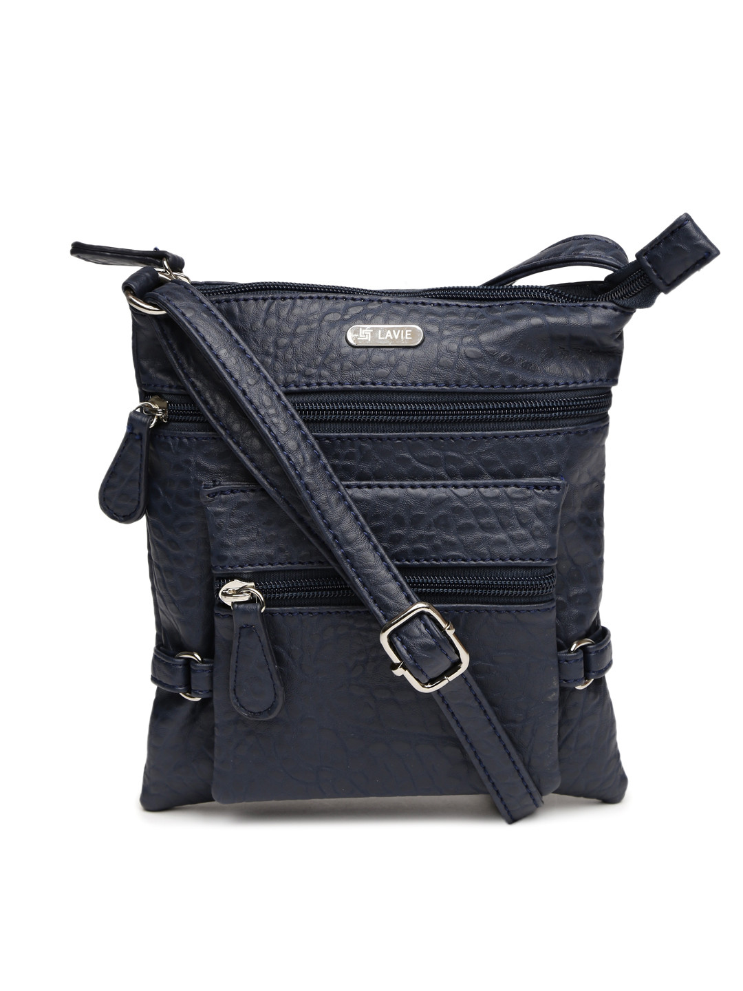 Buy Lavie Navy Textured Sling Bag Handbags for Women 1780497 Myntra