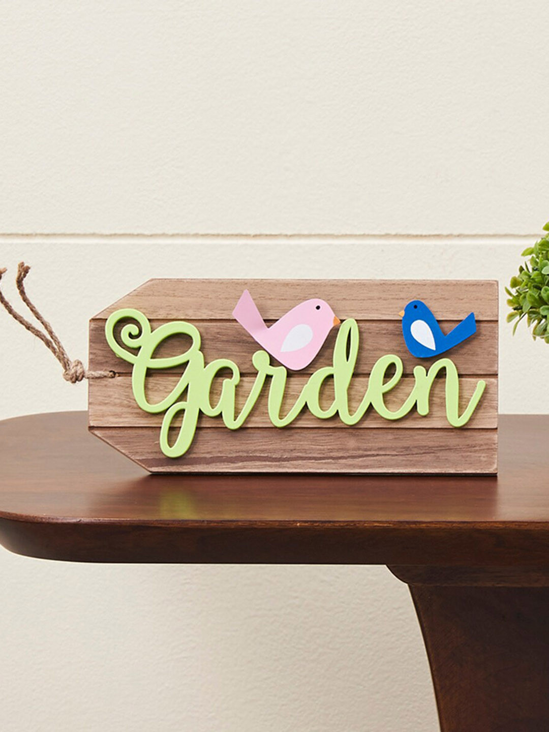 Buy Home Centre Brown Corsica Wooden Garden Plaque Wall Decor Wall