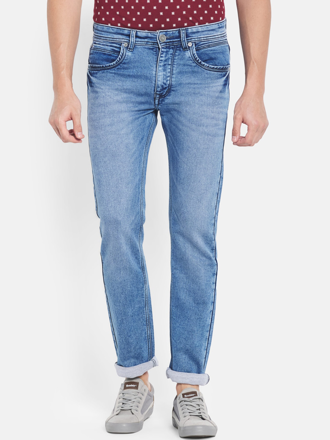 Buy Duke Men Blue Slim Fit Heavy Fade Stretchable Jeans Jeans for Men