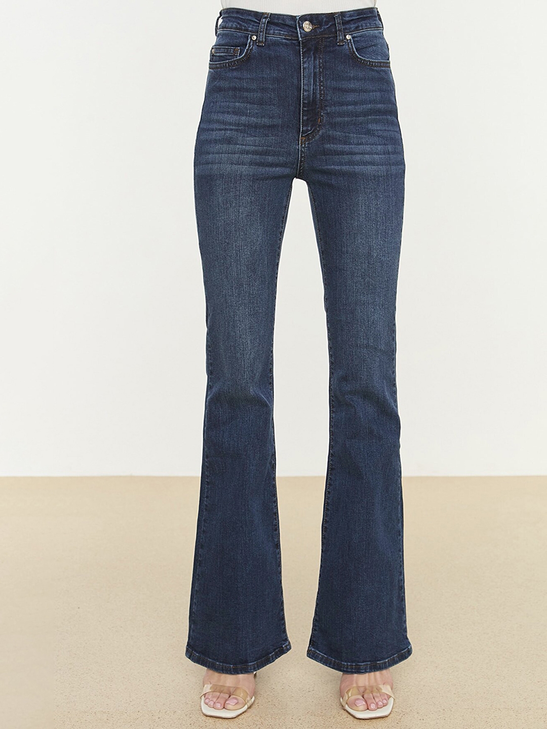 navy blue bootcut jeans