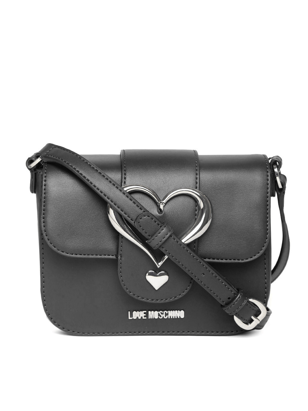 Buy LOVE MOSCHINO Black Handmade Sling Bag With Sling Strap Handbags