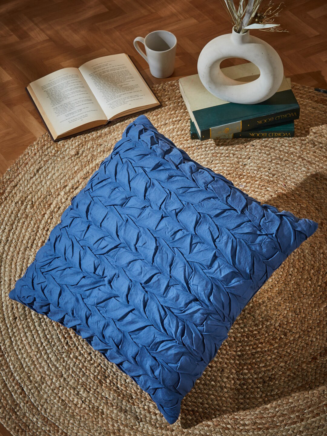 Buy Fabindia Blue Square Cushion Covers Cushion Covers for Unisex