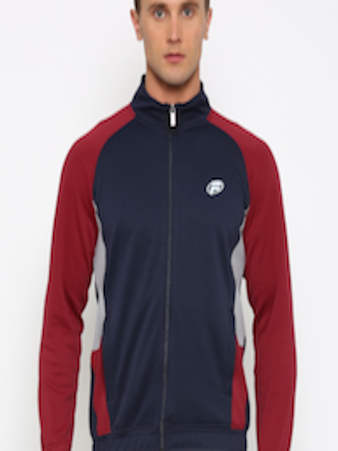 Buy FILA Navy & Maroon Sporty Jacket - Jackets for Men 1782138 | Myntra