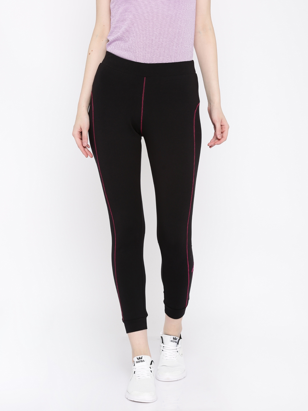 Buy FILA Black Joggers - Track Pants for Women 1782360 | Myntra