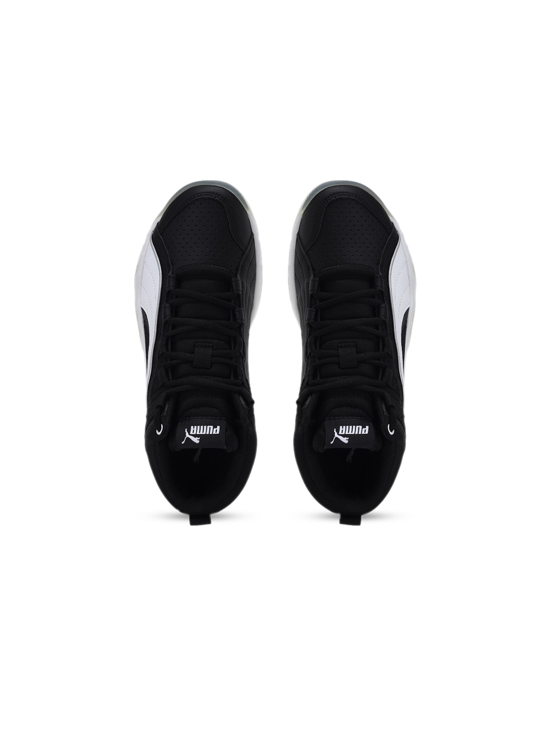 puma black lace shoes