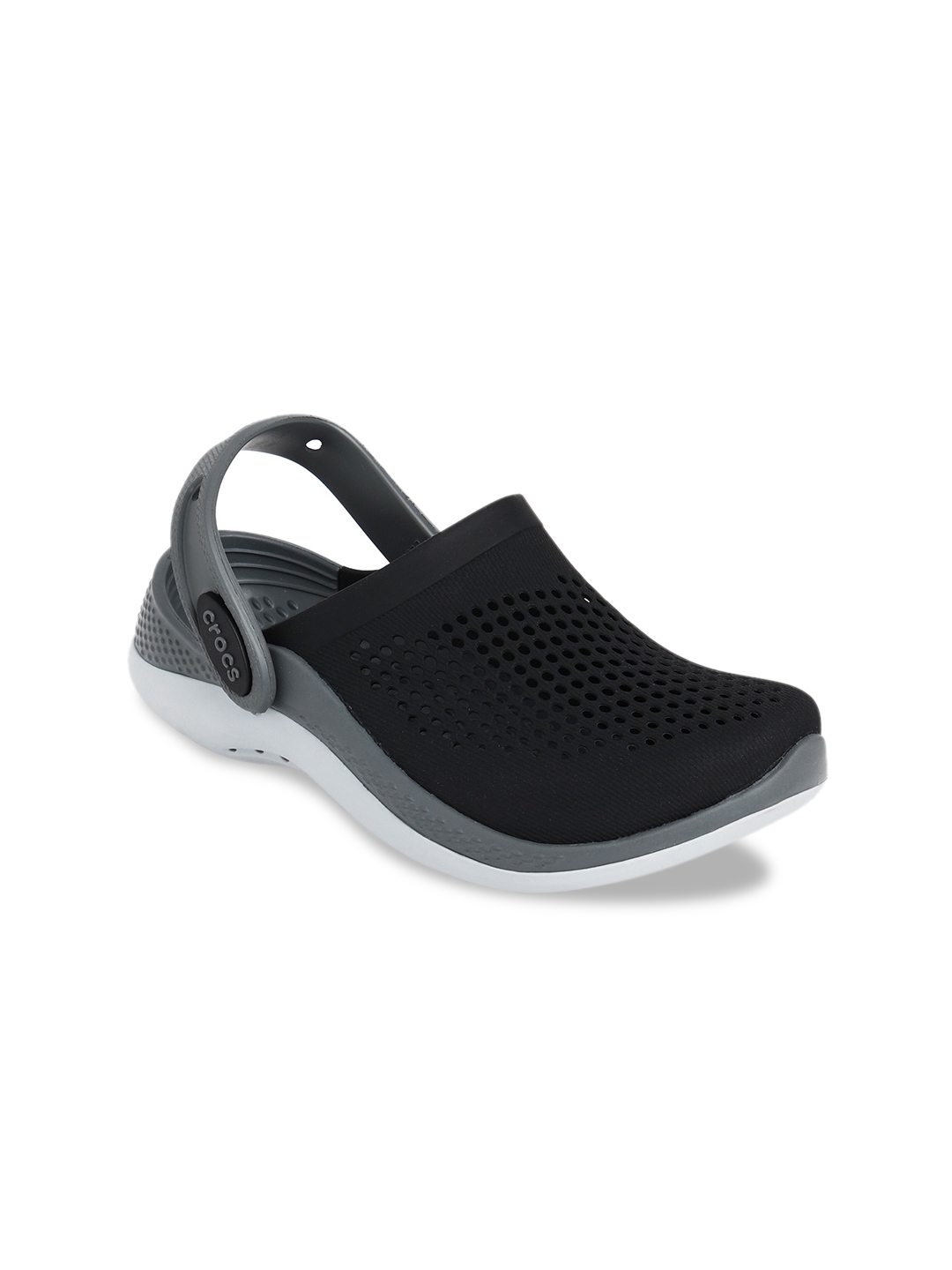 Buy Crocs Kids Black & Grey LiteRide 360 Clogs - Sandals for Unisex ...