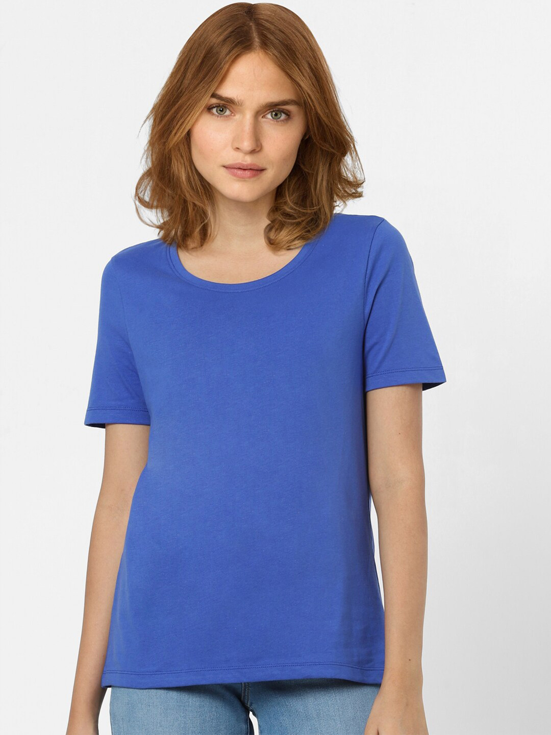 Buy Vero Moda Women Blue Solid T Shirt Tshirts for Women 17834528
