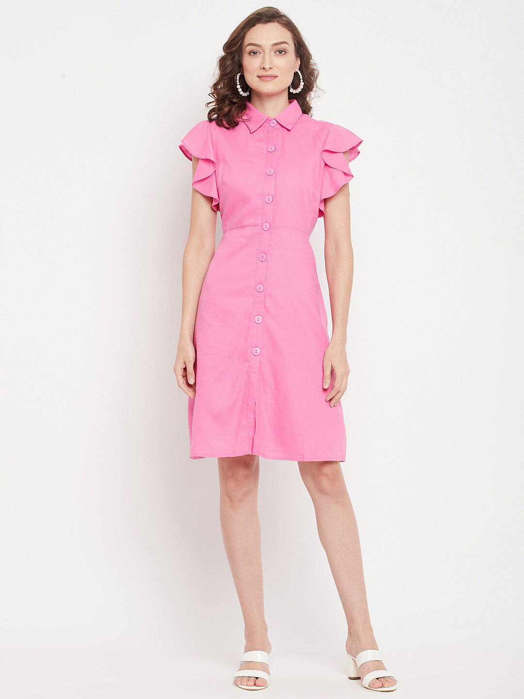 Buy Madame Pink Shirt Dress - Dresses for Women 17835928 | Myntra