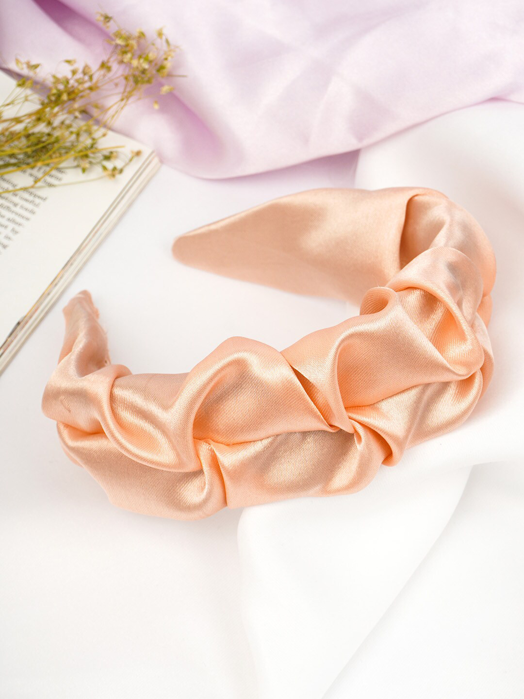 Buy Ferosh Women Peach Coloured Hairband Hair Accessory for Women