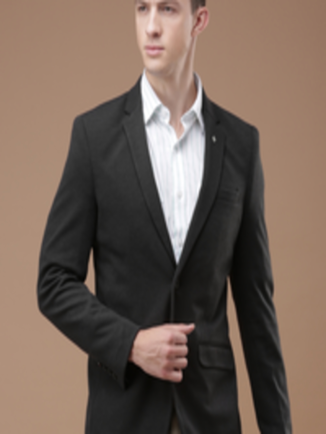 Buy Louis Philippe Sport Black John Fit Single Breasted Blazer - Blazers for Men 1784541 | Myntra