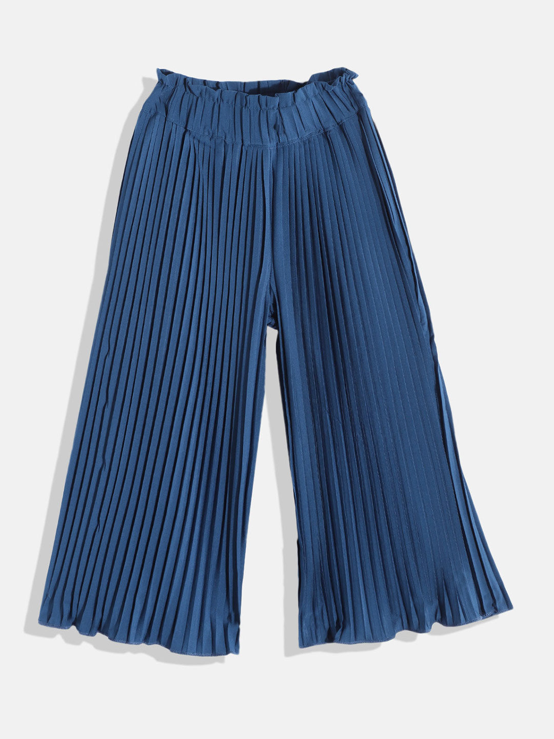 Buy Toothless Girls Navy Blue Pleated Pants Trousers for Girls