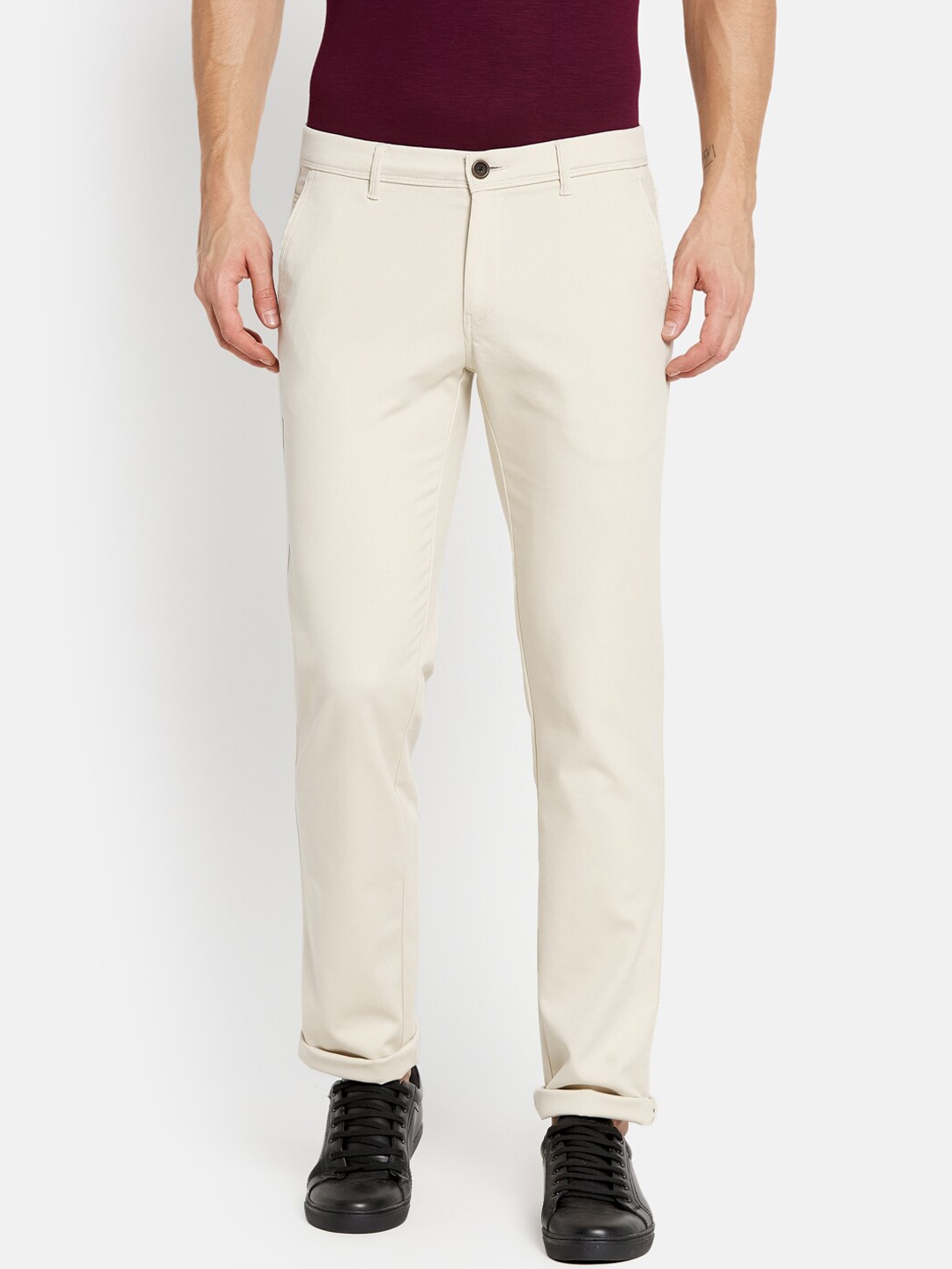 Buy Octave Men White Trousers - Trousers for Men 17852394 | Myntra