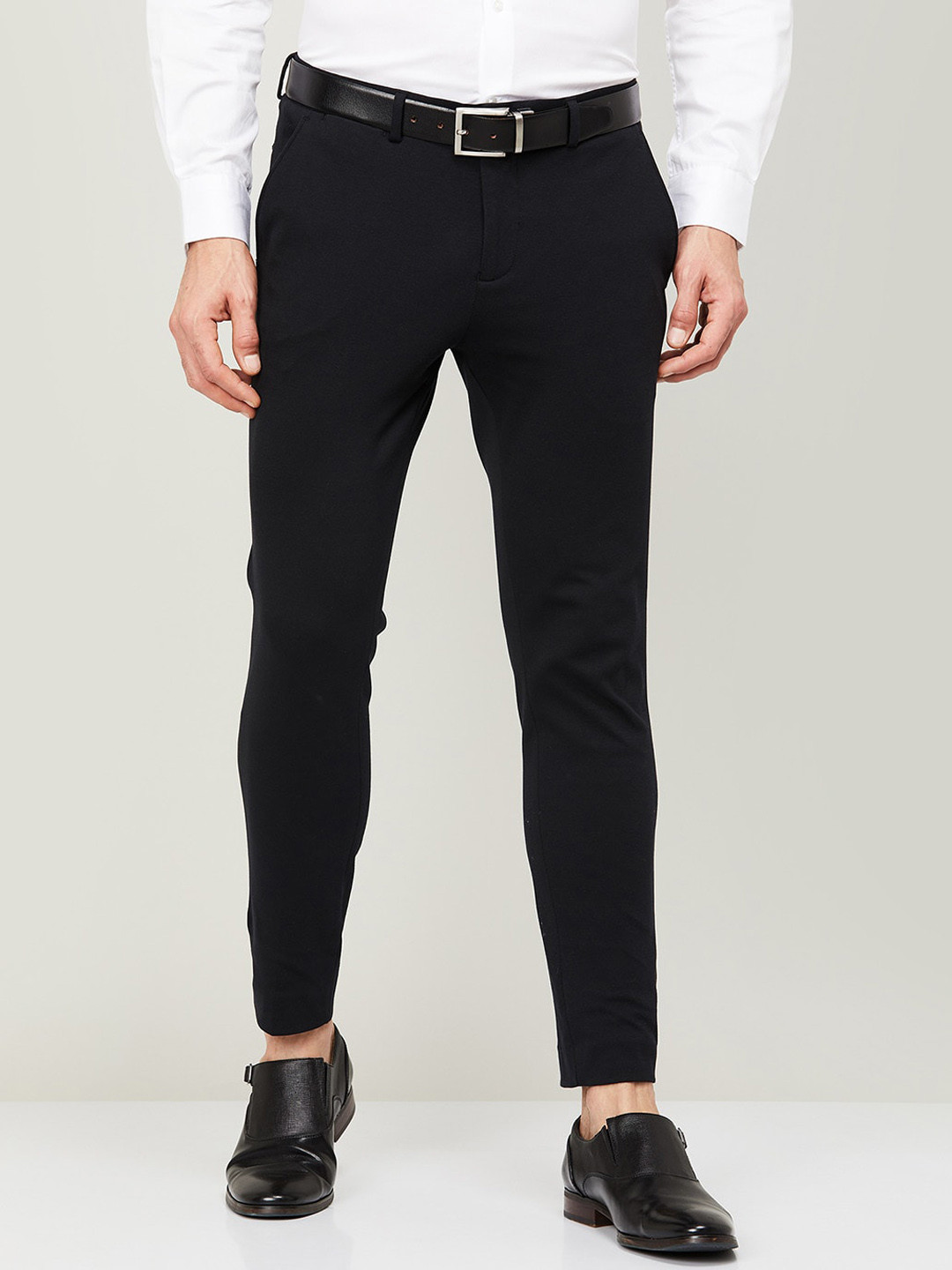 Buy CODE By Lifestyle Men Black Slim Fit Trousers Trousers for Men 17854838 Myntra