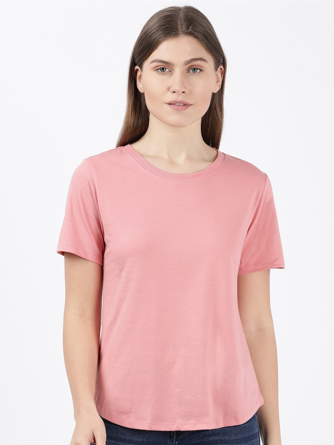 Buy Jockey Women Pink Solid T Shirt Tshirts for Women 17856594 Myntra