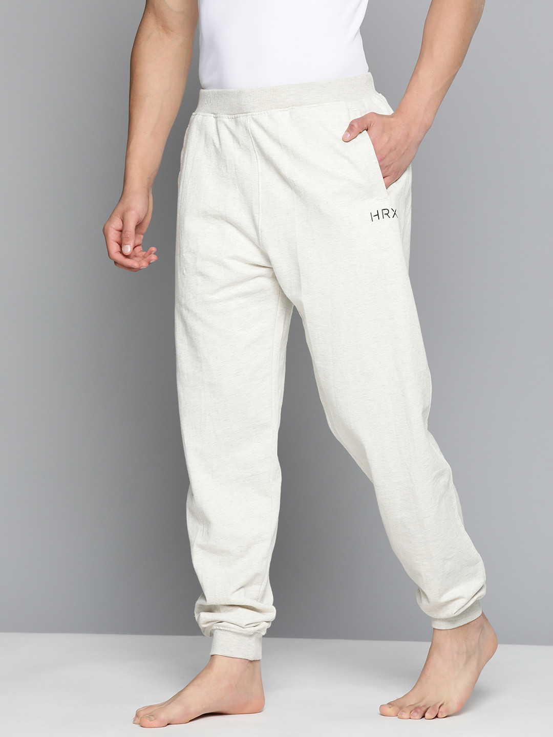 Buy HRX By Hrithik Roshan Men Organic Cotton Solid Yoga Track Pants