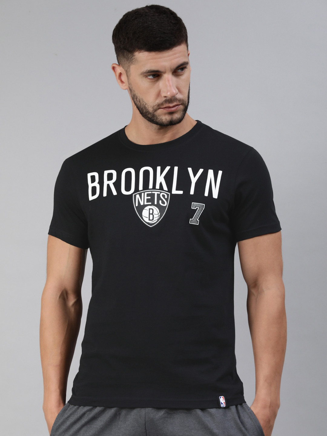 Buy NBA Men Black & White Printed Pure Cotton Kevin Durant Classic T