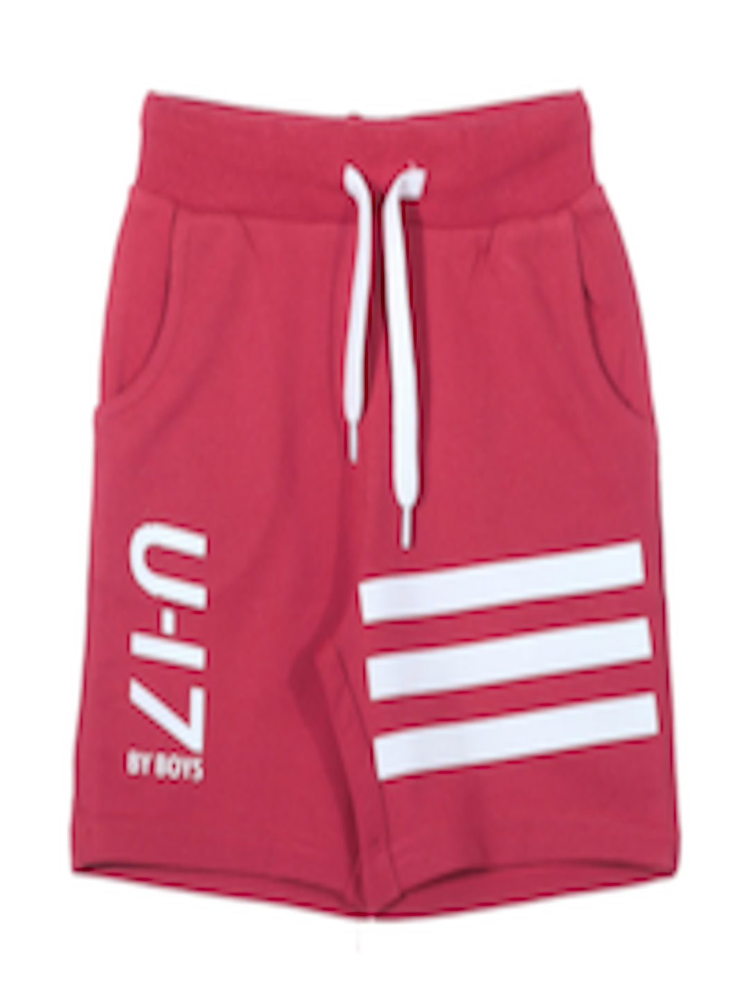 Buy Lil Lollipop Unisex Kids Red Striped Shorts - Shorts for Unisex ...