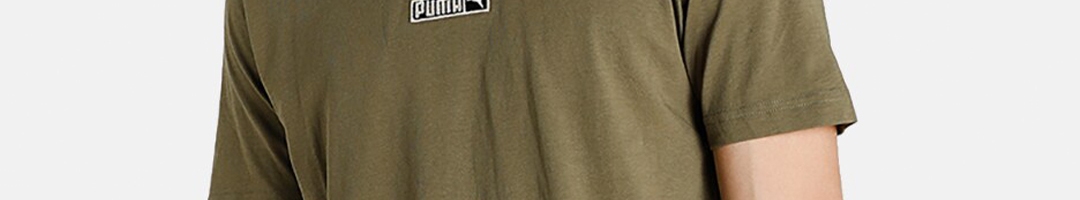 Buy Puma Men Olive Green Solid T Shirt - Tshirts for Men 17869626 | Myntra