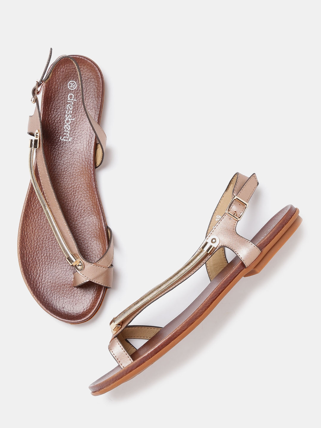 bronze flats for women