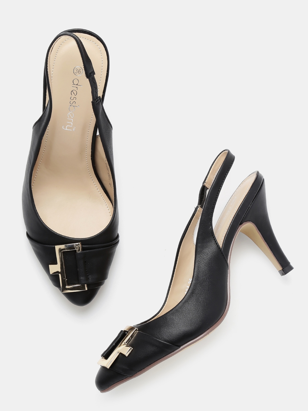 Buy DressBerry Black Pumps - Heels for Women 1787733 | Myntra