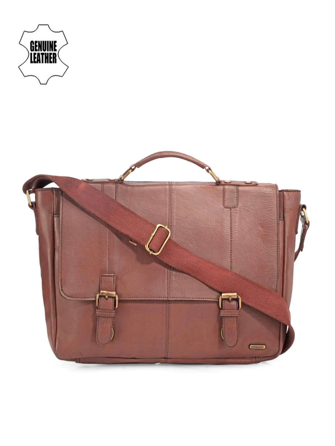 Buy Teakwood Leathers Men Tan Brown Leather Laptop Bag Laptop Bag for