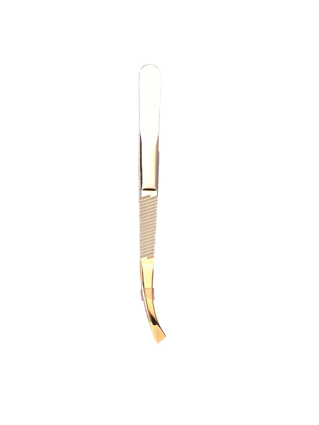 Buy Basicare Precision Ground Curved Slant Tips Gold Blade Tweezers