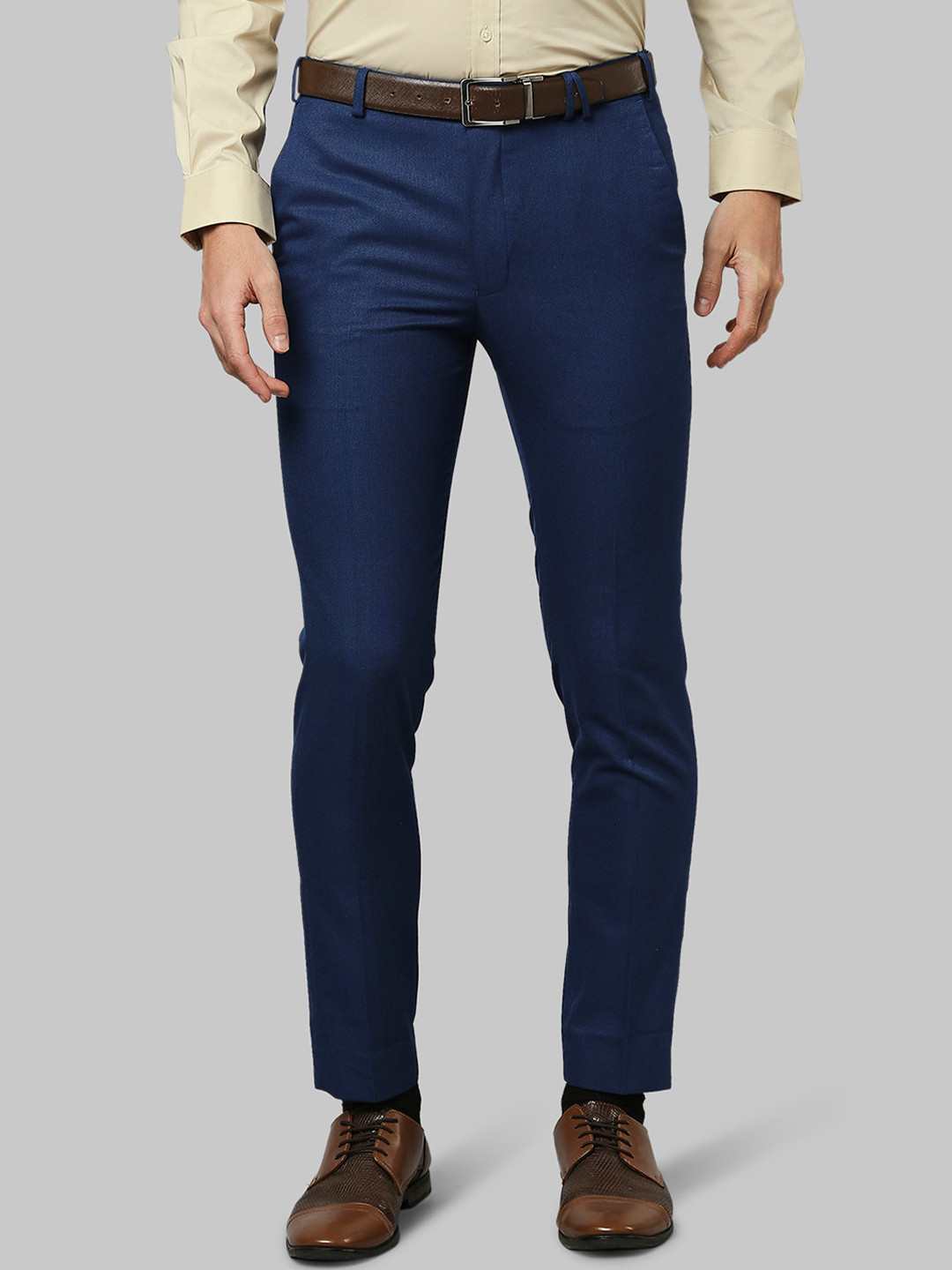 Buy Park Avenue Men Blue Formal Trousers - Trousers for Men 17882970 ...