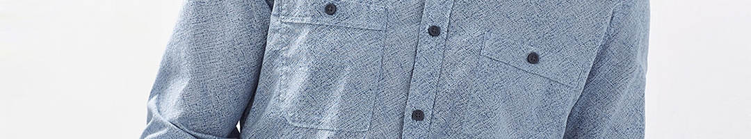 Buy ESPRIT Men Blue Printed Casual Shirt - Shirts for Men 1788746 | Myntra