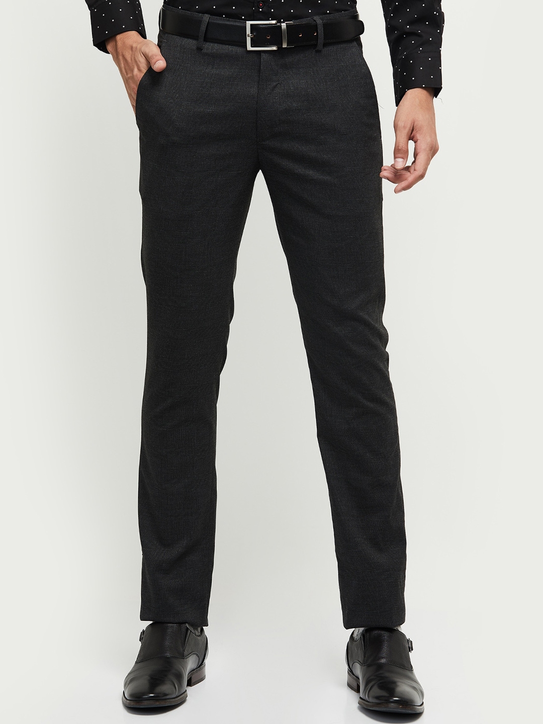 Buy Max Men Charcoal Trousers - Trousers for Men 17891382 | Myntra