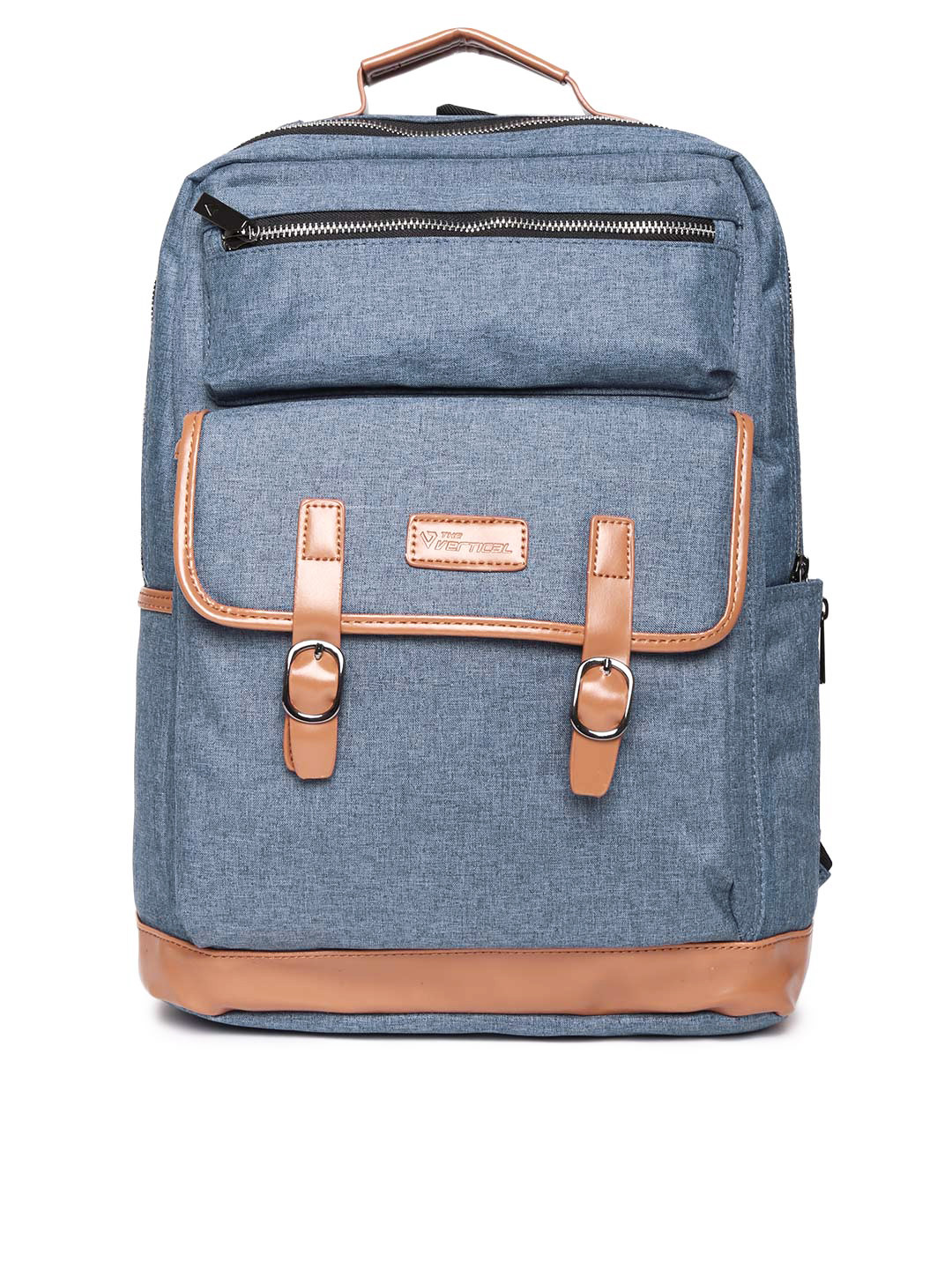 Buy THe VerTicaL Unisex Blue Solid Laptop Backpack Backpacks for