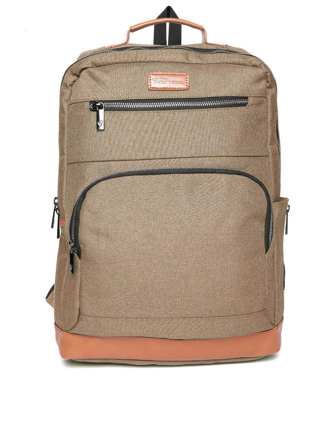 Buy THe VerTicaL Unisex Brown Solid Laptop Backpack Backpacks for Unisex 1789271 Myntra