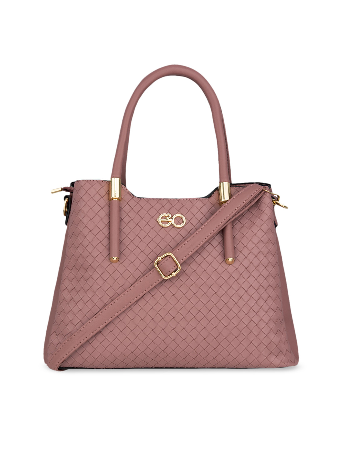 Buy E2O Pink PU Structured Satchel Bag Handbags for Women 17893486