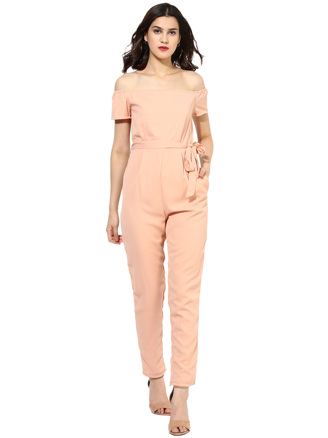 Buy Besiva Peach Jumpsuit Jumpsuit for Women 1790545 Myntra