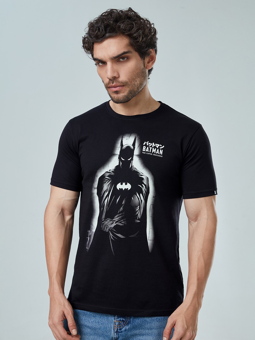 Buy The Souled Store Men Black Pure Cotton Batman Printed T Shirt ...