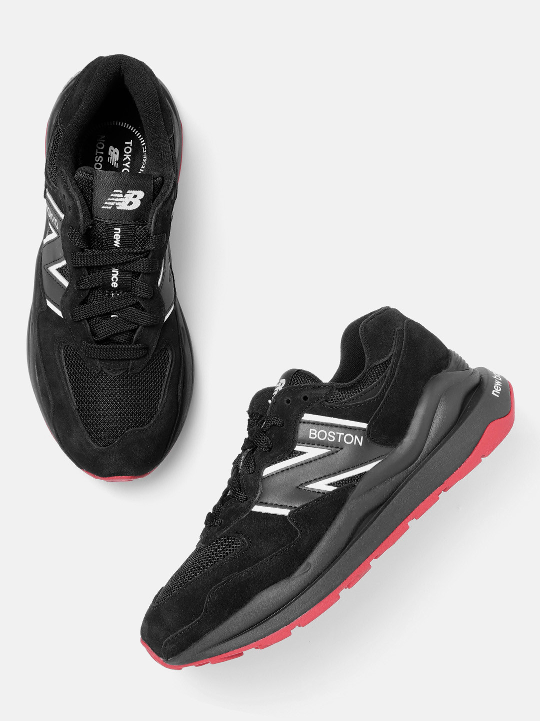 Buy New Balance Men Black Woven Design Sneakers Casual Shoes for Men