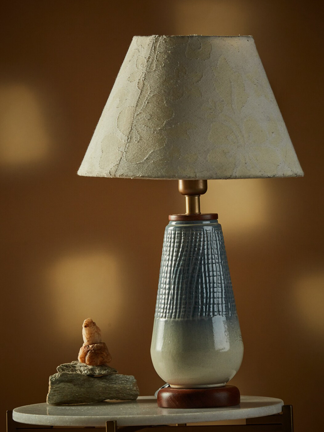 Buy Fabindia Grey Adhvara Table Lamp Table Lamps for Unisex 17908060