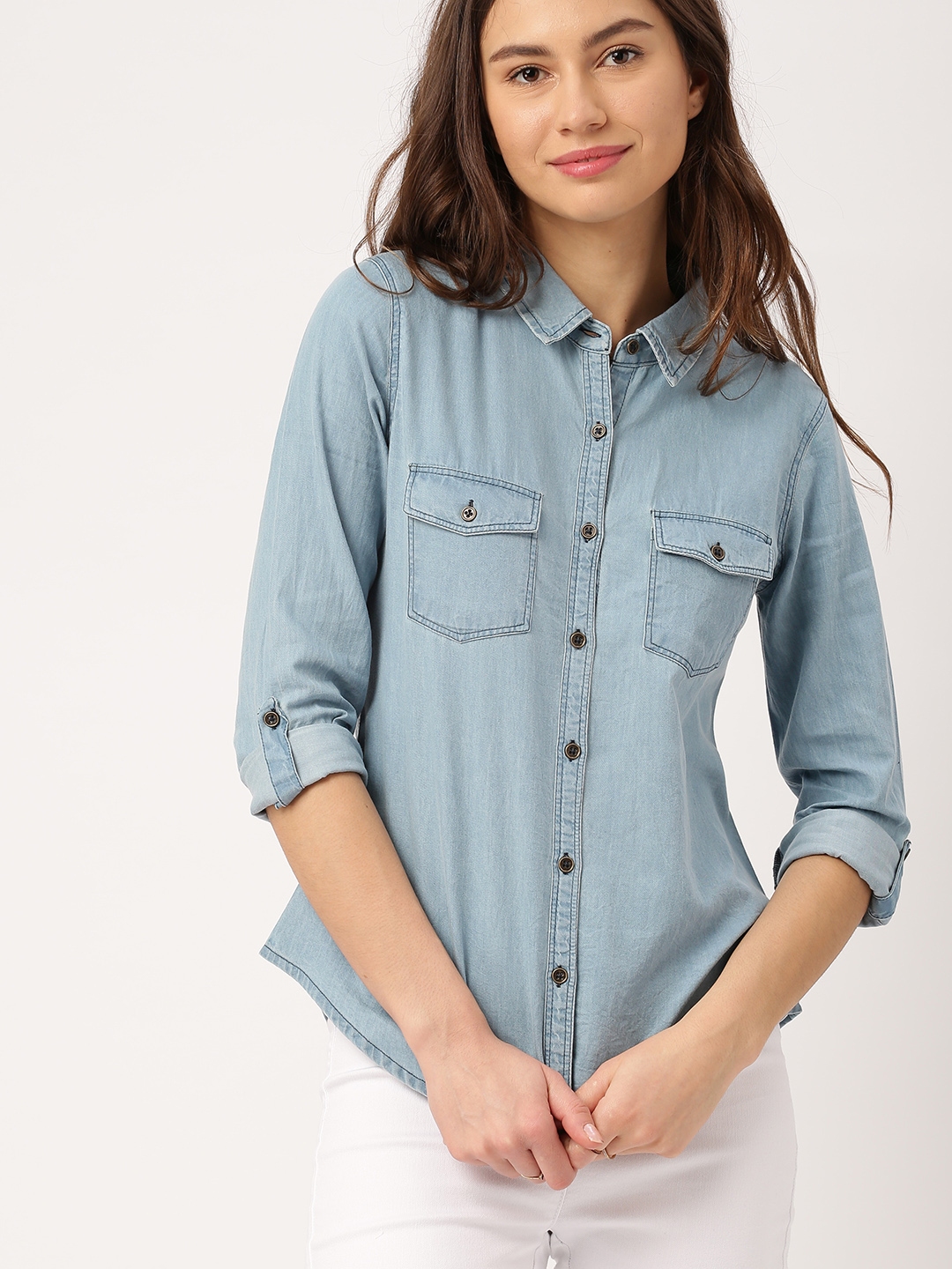 denim shirts myntra