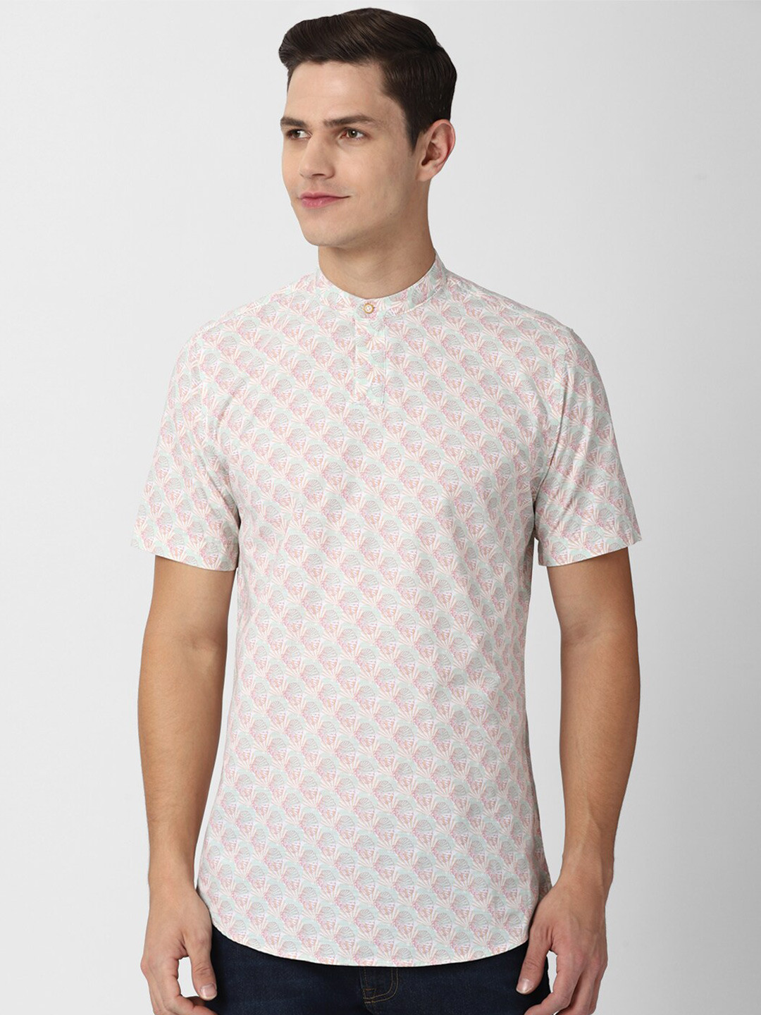 Buy Peter England Casuals Men Pink Slim Fit Printed Casual Shirt Shirts for Men 17911940 Myntra