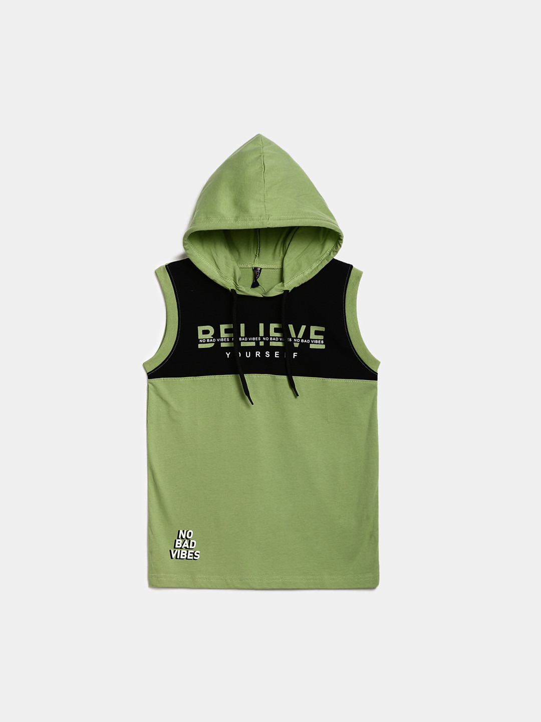 Buy V Mart Boys Green Printed Cotton Hooded Innerwear Vests Innerwear