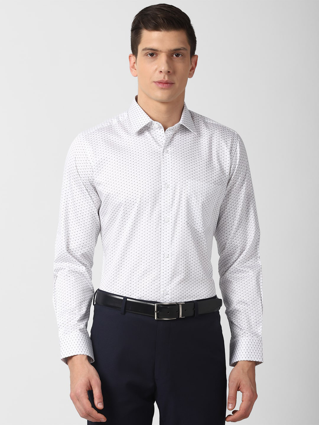 Buy Van Heusen Men White Printed Formal Shirt Shirts for Men 17912278