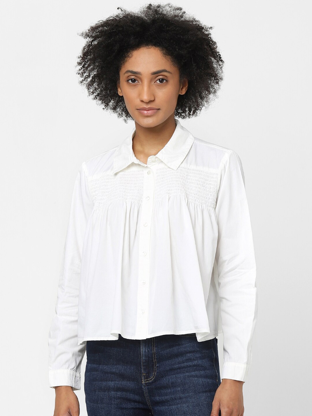 Buy ONLY Women White Casual Shirt - Shirts for Women 17914690 | Myntra