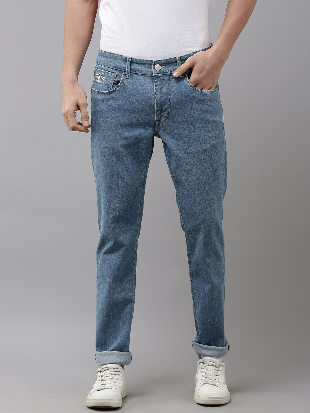 Buy U.S. Polo Assn. Denim Co. Men Blue Slim Fit Stretchable Jeans ...